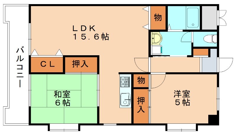 千鳥駅 徒歩11分 2階の物件間取画像