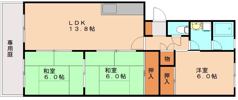 周船寺駅 徒歩11分 1階の物件間取画像
