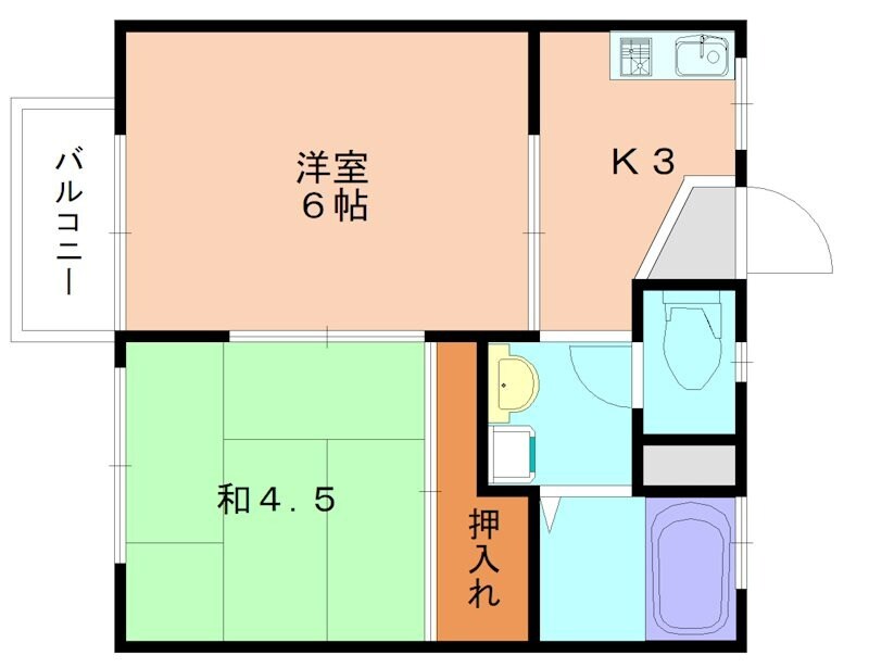 平野ハイツの物件間取画像