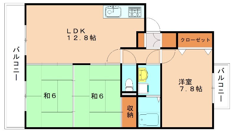 シャトーリキマスの物件間取画像
