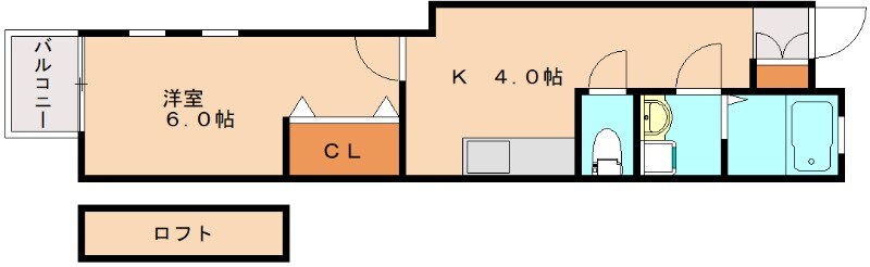 福山アパートの物件間取画像