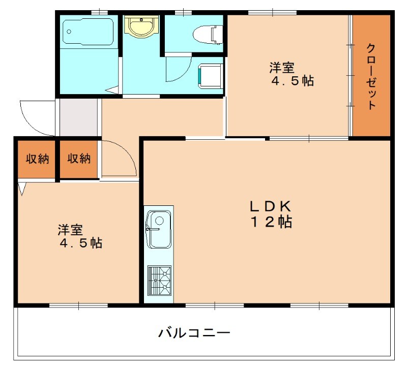 東郷駅 徒歩15分 4階の物件間取画像