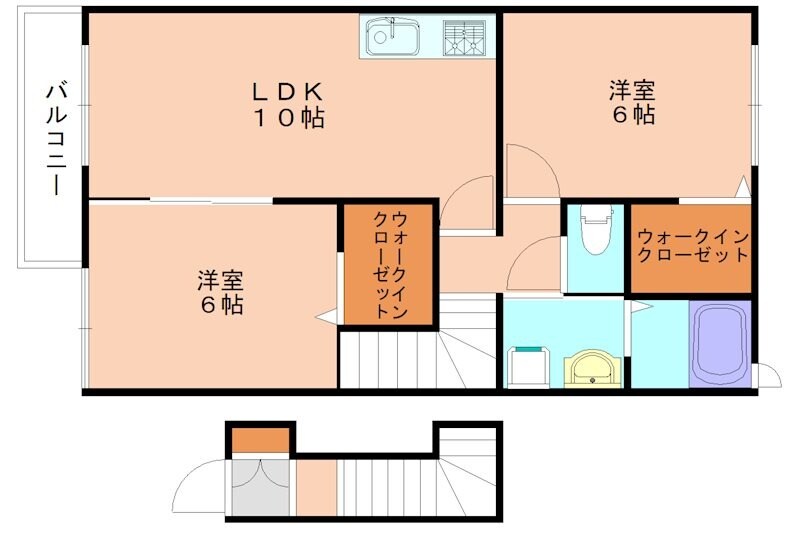 グレース城西ヶ丘Bの物件間取画像