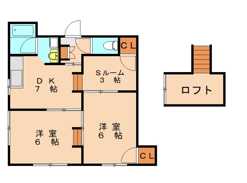 スカイライフ多々良sの物件間取画像