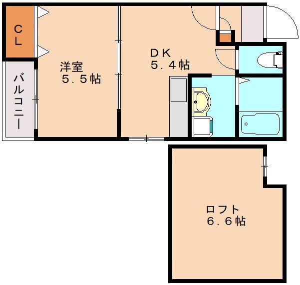 DEAR.FLAT周船寺の物件間取画像