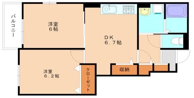 ヴィラルヴァンテⅡの物件間取画像