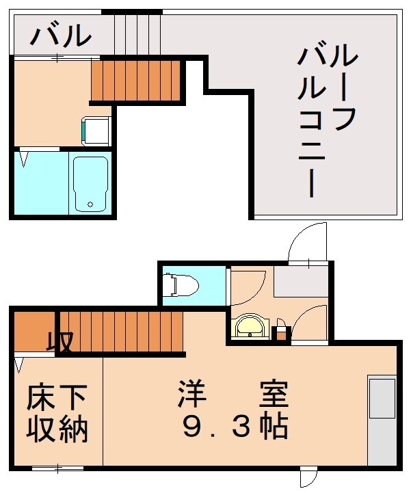 九大学研都市駅 徒歩5分 2階の物件間取画像