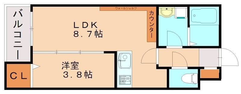 箱崎宮前駅 徒歩2分 3階の物件間取画像