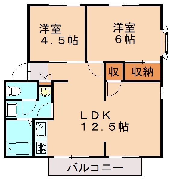 サンビレッジ福間Cの物件間取画像
