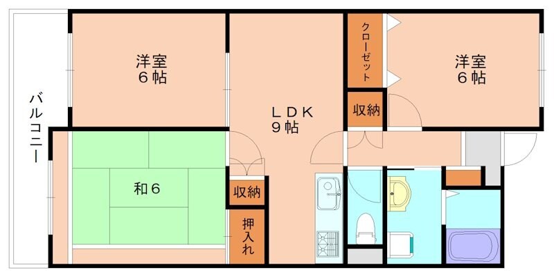 パーソン日の里の物件間取画像