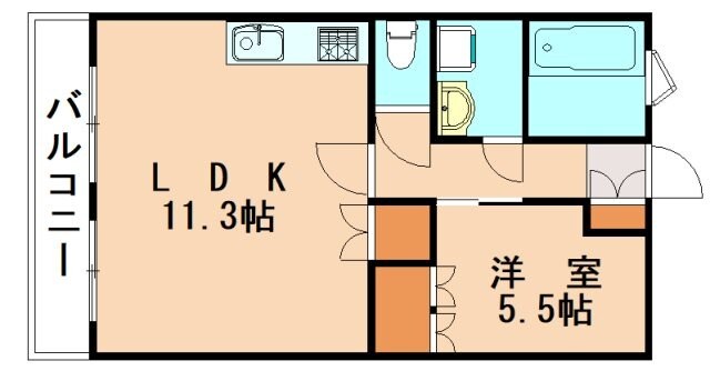 シエスタ赤間の物件間取画像