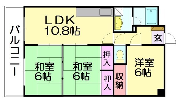 パステルハイムⅡの物件間取画像