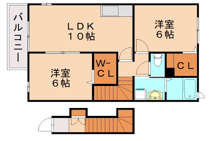 筑前前原駅 徒歩40分 2階の物件間取画像