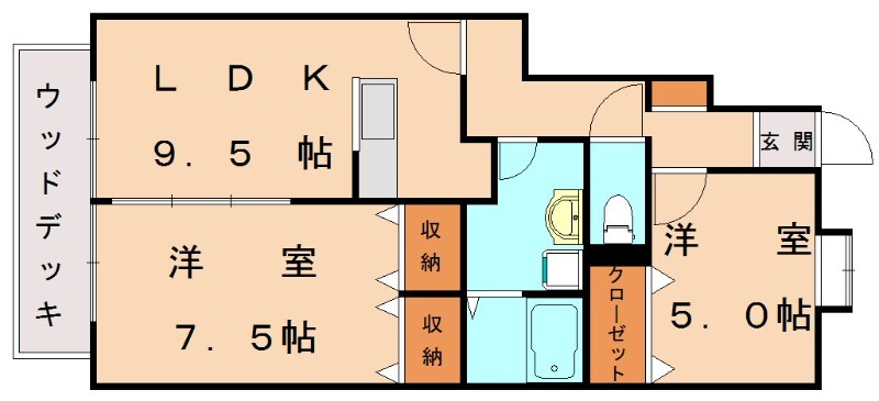 リバティーハウスの物件間取画像