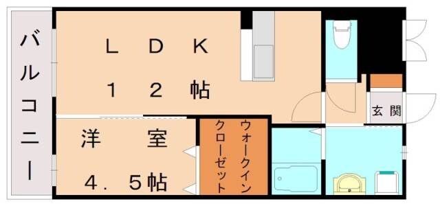 福間駅 徒歩15分 2階の物件間取画像