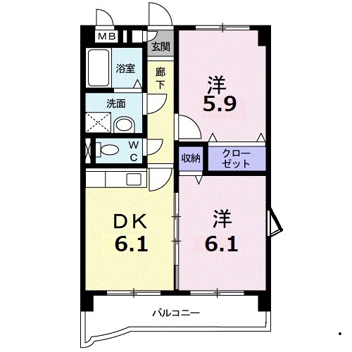 シャン・ド・フルールの物件間取画像