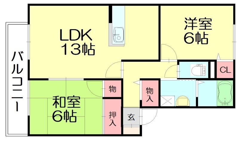 クレールコートAの物件間取画像