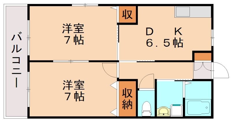 エスカレント赤間の物件間取画像
