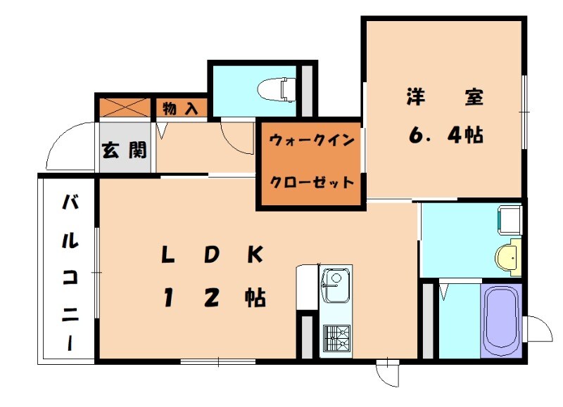 ハーバルタイムＡの物件間取画像