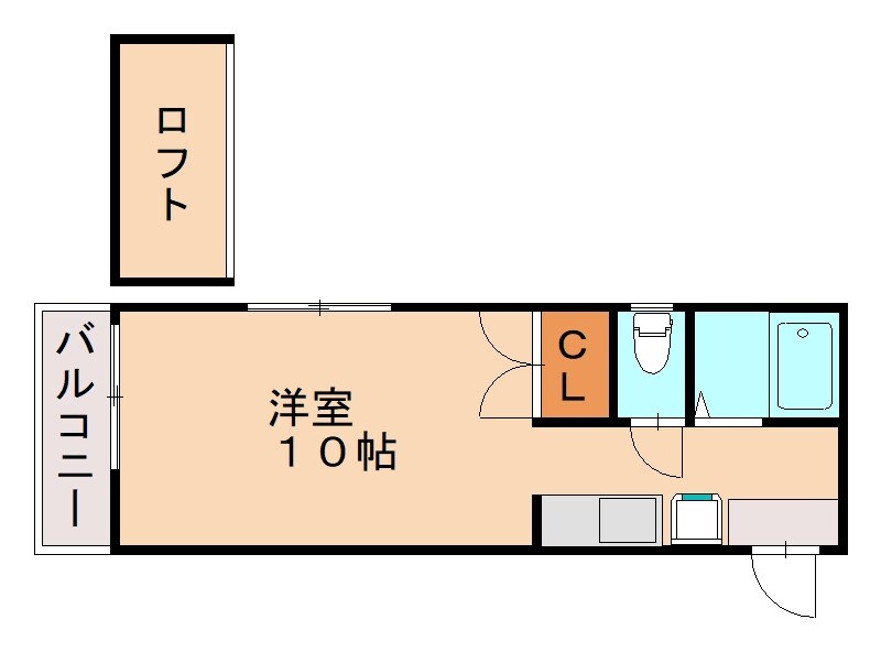 ルート仲原Bの物件間取画像