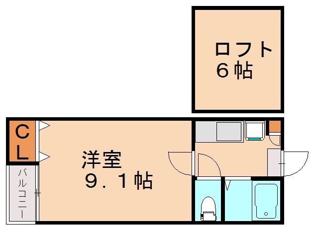 教育大前駅 徒歩8分 2階の物件間取画像