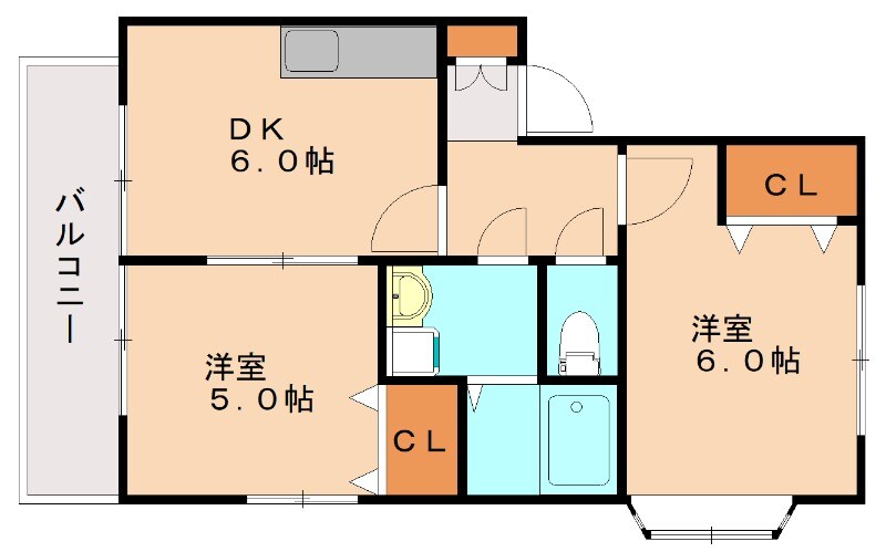 サンフィールド前原Bの物件間取画像