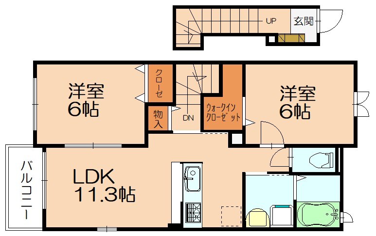 カーサ　フリューゲルの物件間取画像