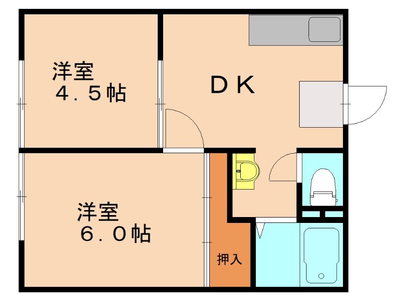 周船寺駅 徒歩7分 2階の物件間取画像