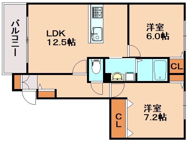 エクセルコート須玖の物件間取画像