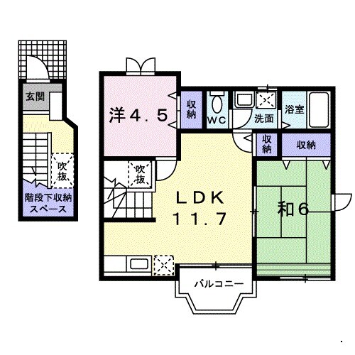 プレステージⅠの物件間取画像