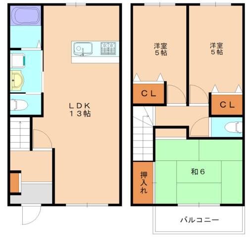 バレーパイン宗像の物件間取画像