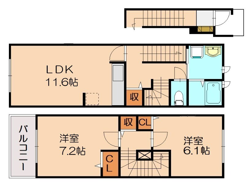 ルミナス篠栗2nd Bの物件間取画像