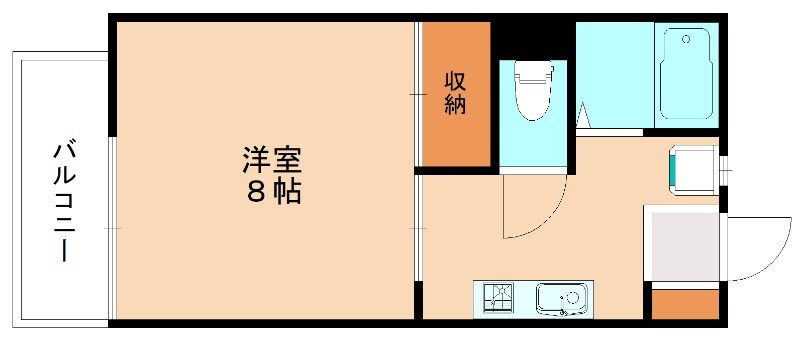 フラワーコーポの物件間取画像