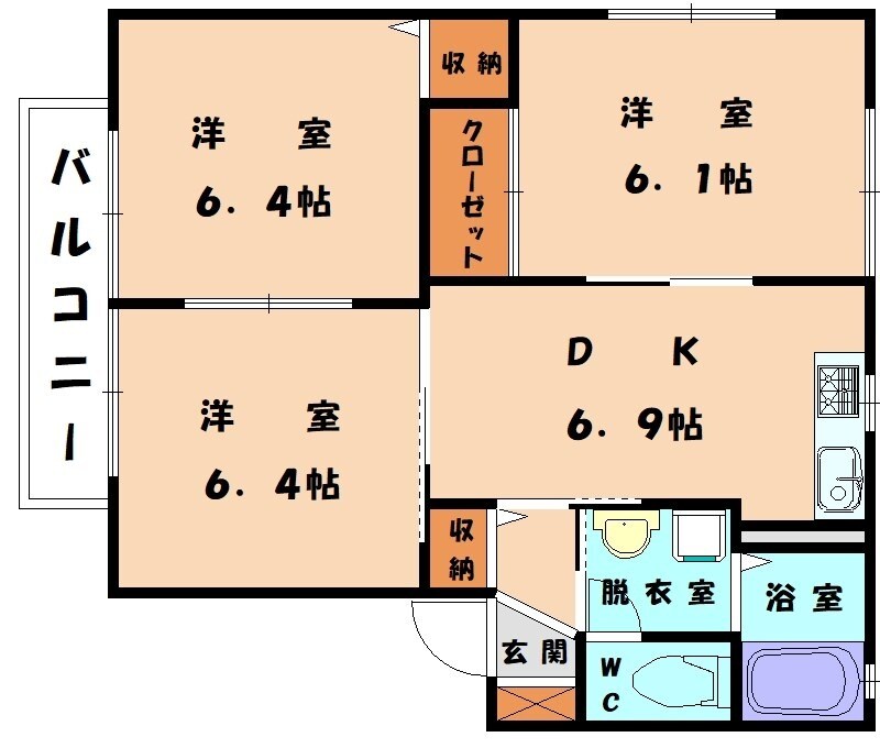 新宮中央駅 徒歩16分 2階の物件間取画像