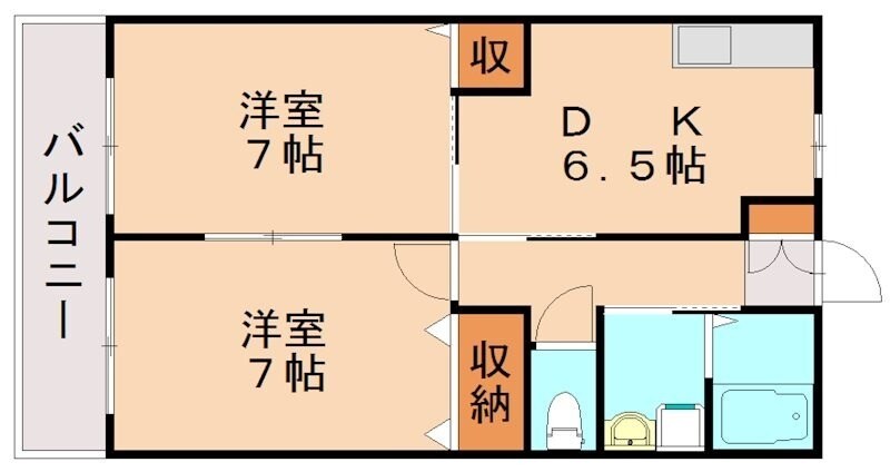 エスカレント赤間の物件間取画像