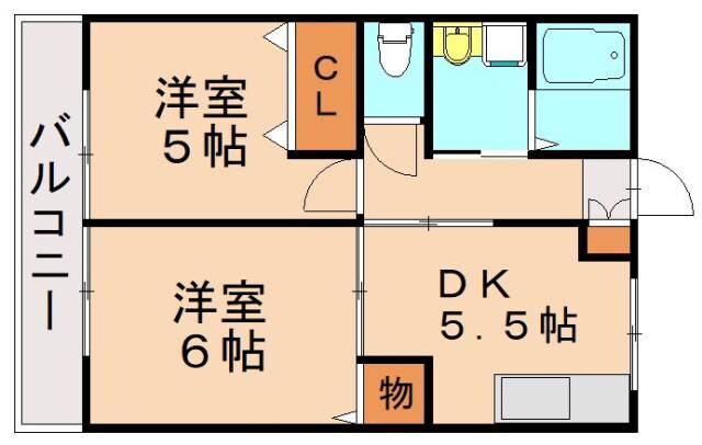 ヒルズリバーサイドの物件間取画像