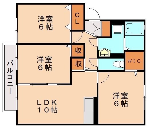 東水巻駅 徒歩15分 2階の物件間取画像