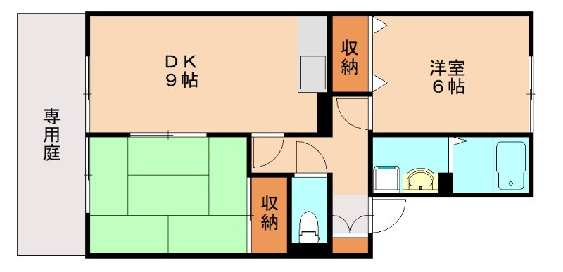 木屋瀬駅 徒歩4分 1階の物件間取画像