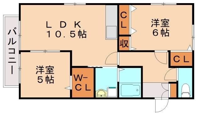 ヒルズリバーサイドの物件間取画像