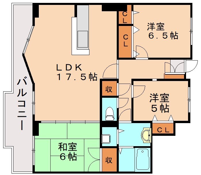 マテール穴生の物件間取画像