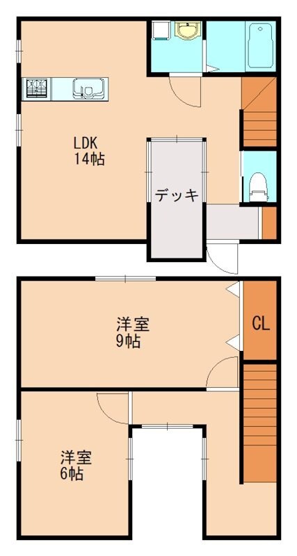 キューブコート　カニガ坂の物件間取画像