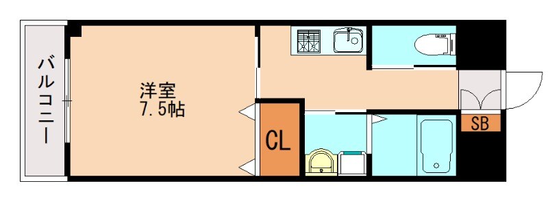 新入駅 徒歩36分 4階の物件間取画像