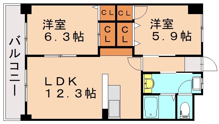エクセレント本城の物件間取画像