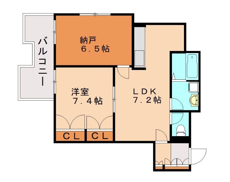 旦過駅 徒歩5分 8階の物件間取画像