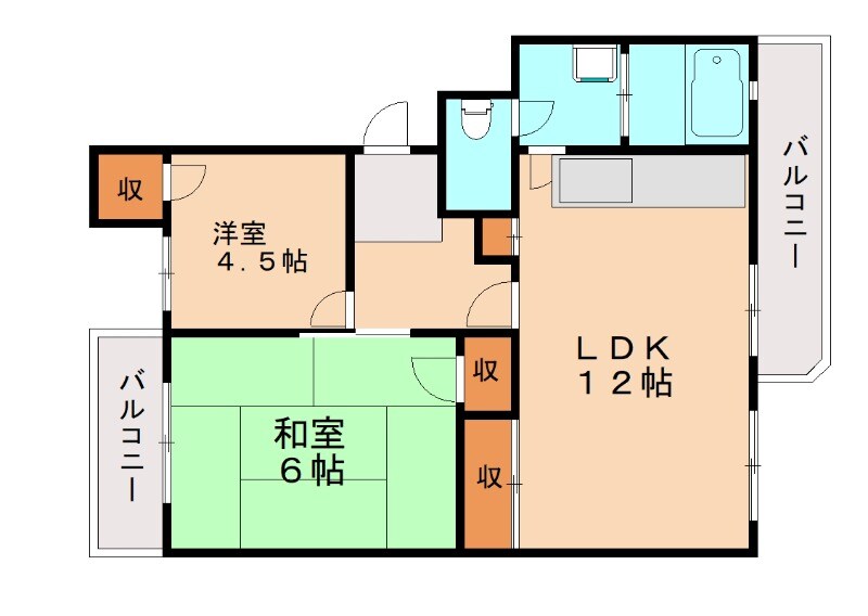 富士見サンハイツの物件間取画像
