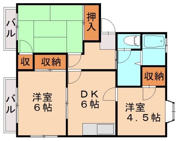 鯰田駅 徒歩31分 1階の物件間取画像