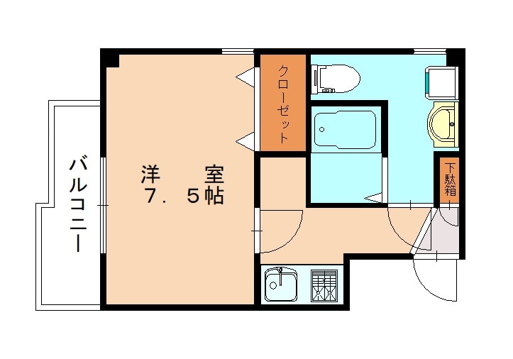 ボヌール三萩野の物件間取画像