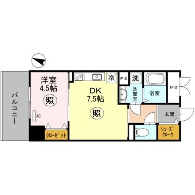 元町駅 徒歩5分 9階の物件間取画像