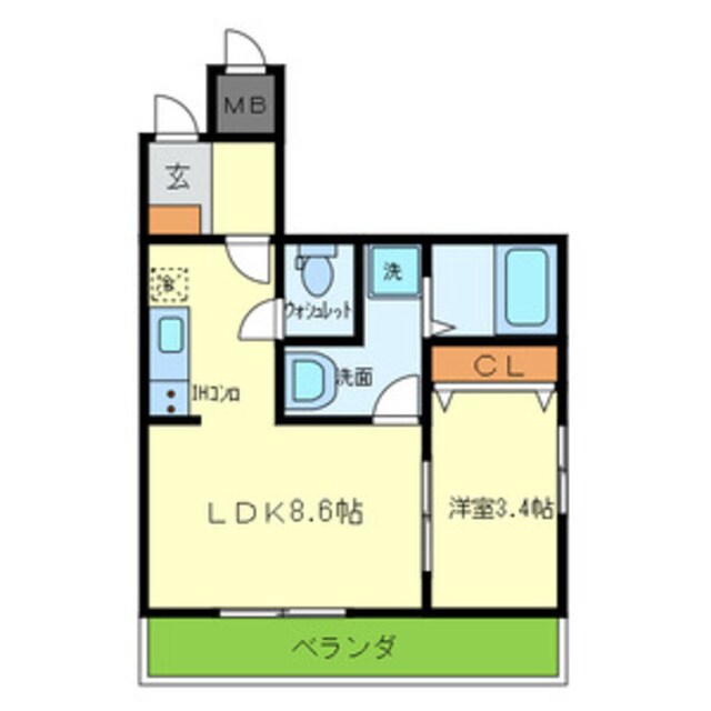 売布神社駅 徒歩6分 1階の物件間取画像