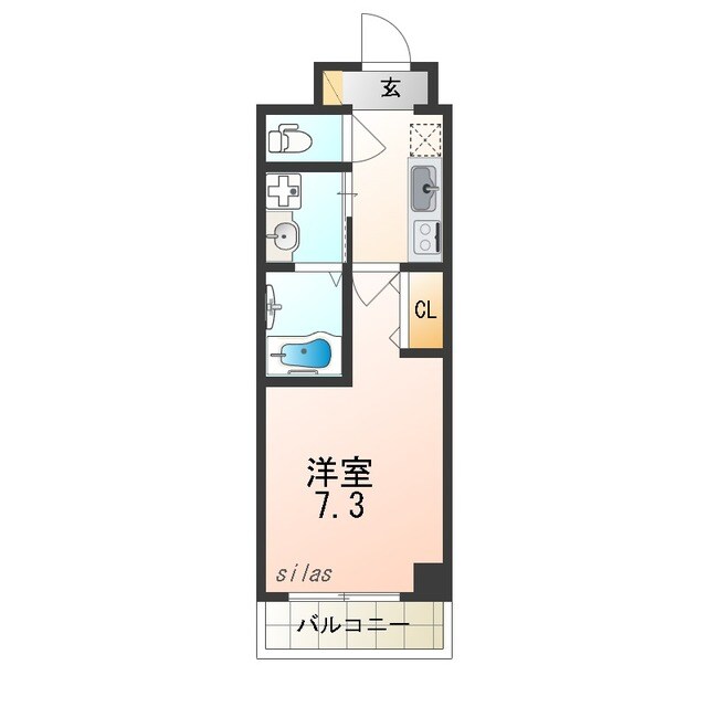 石橋阪大前駅 徒歩5分 2階の物件間取画像